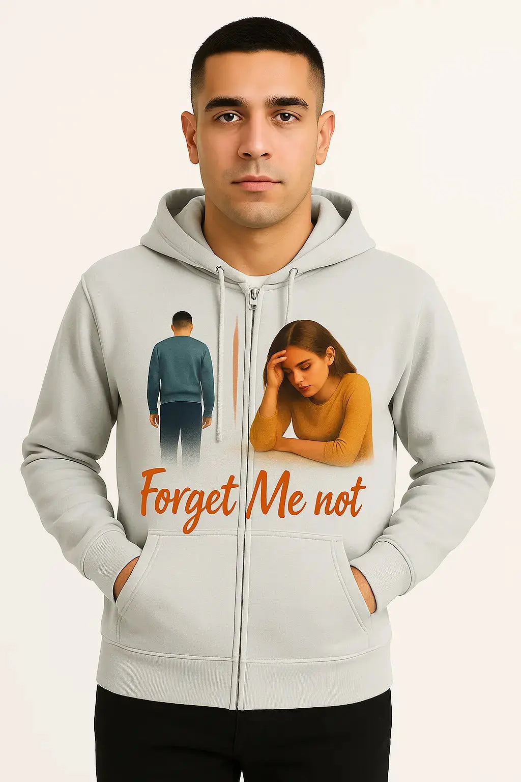 Men's Hoodie "Forget Me Not" www.mhmstyles.com