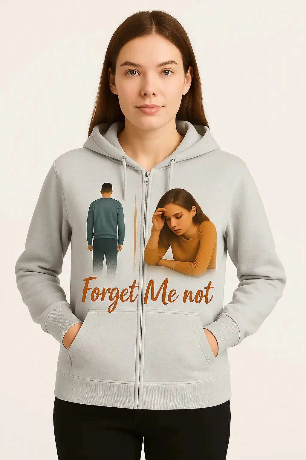 Women's Hoodie "Forget Me Not" www.mhmstyles.com
