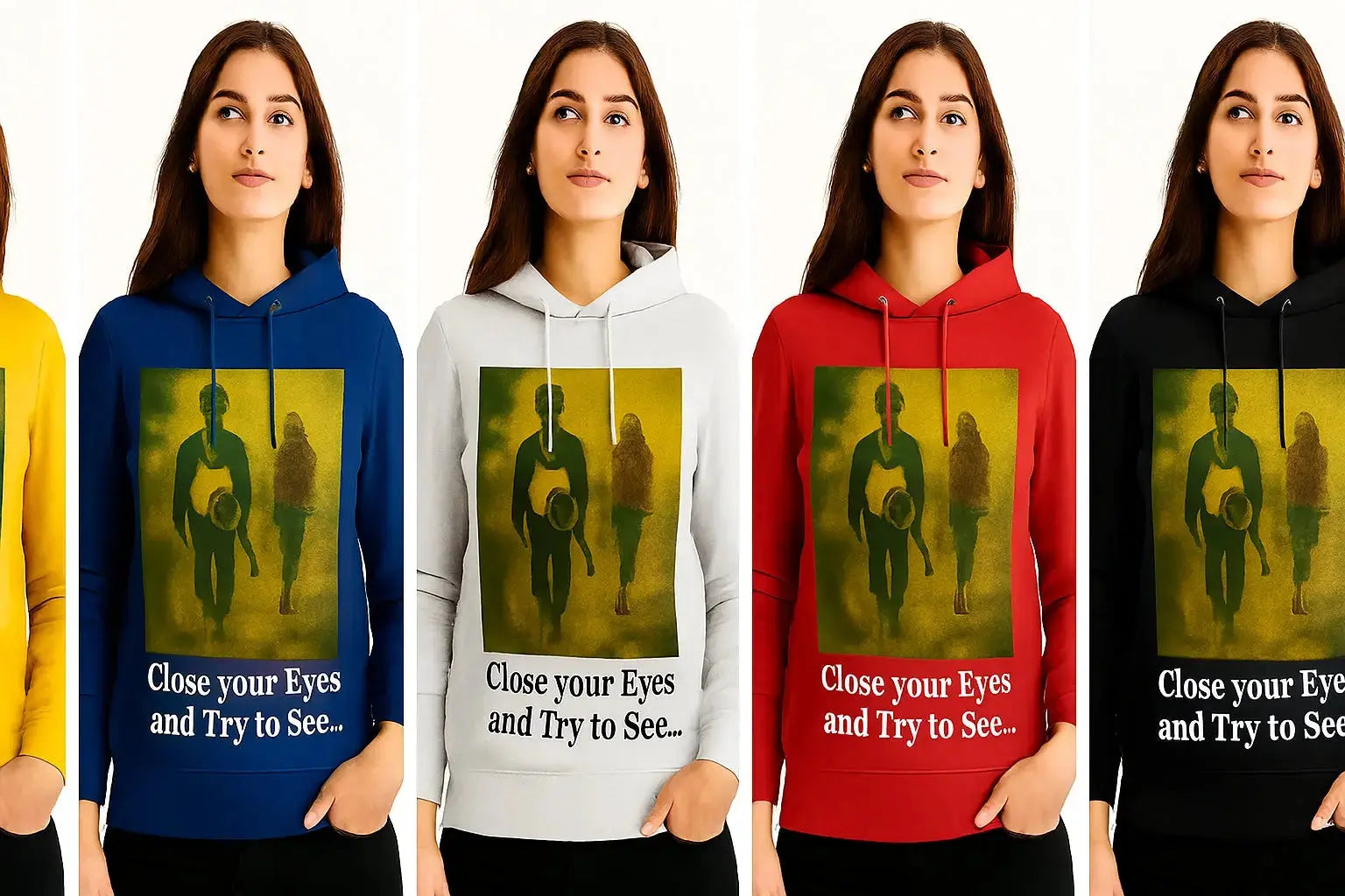 Women's Hoodies "Close Your Eyes and Try to See" www.mhmstyles.com