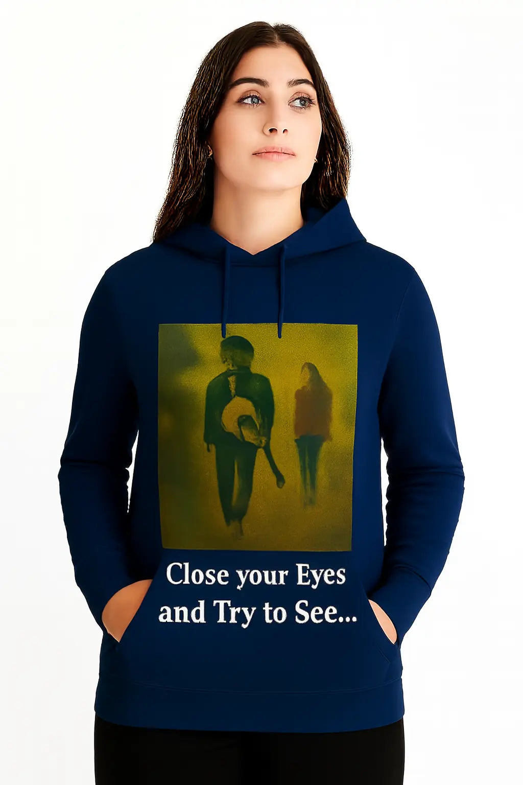Women's Hoodies "Close Your Eyes and Try to See" www.mhmstyles.com