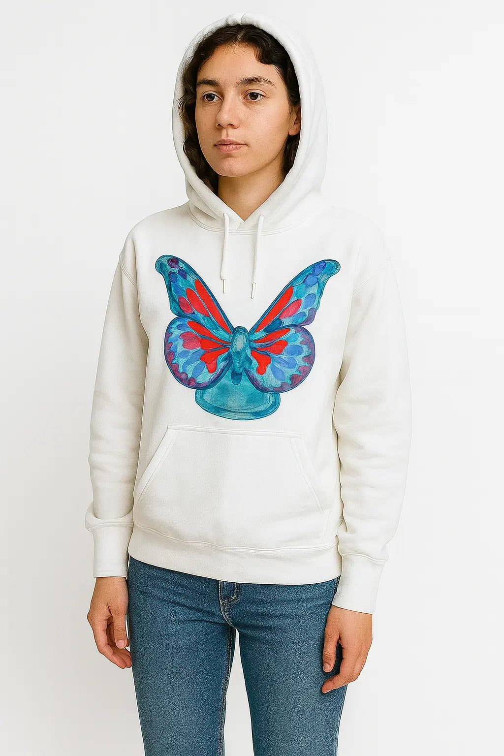 Female Hoodies " Printed Butterfly"