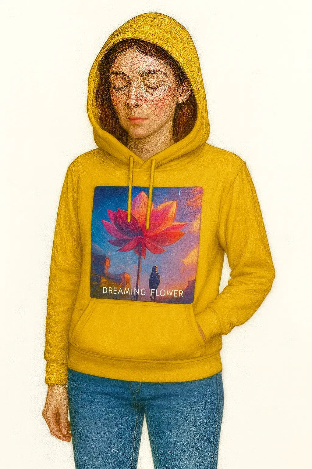 Women's Hoodie "Dreaming Flower"