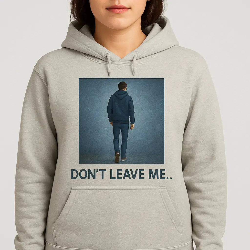 Men's and Women's Painted Hoodies "Don't Leave Me" www.mhmstyles.com