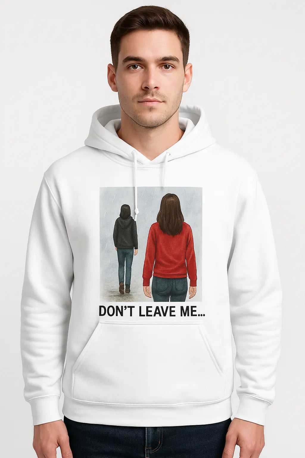 Men's Painted Hoodies "Don't Leave Me" www.mhmstyles.com