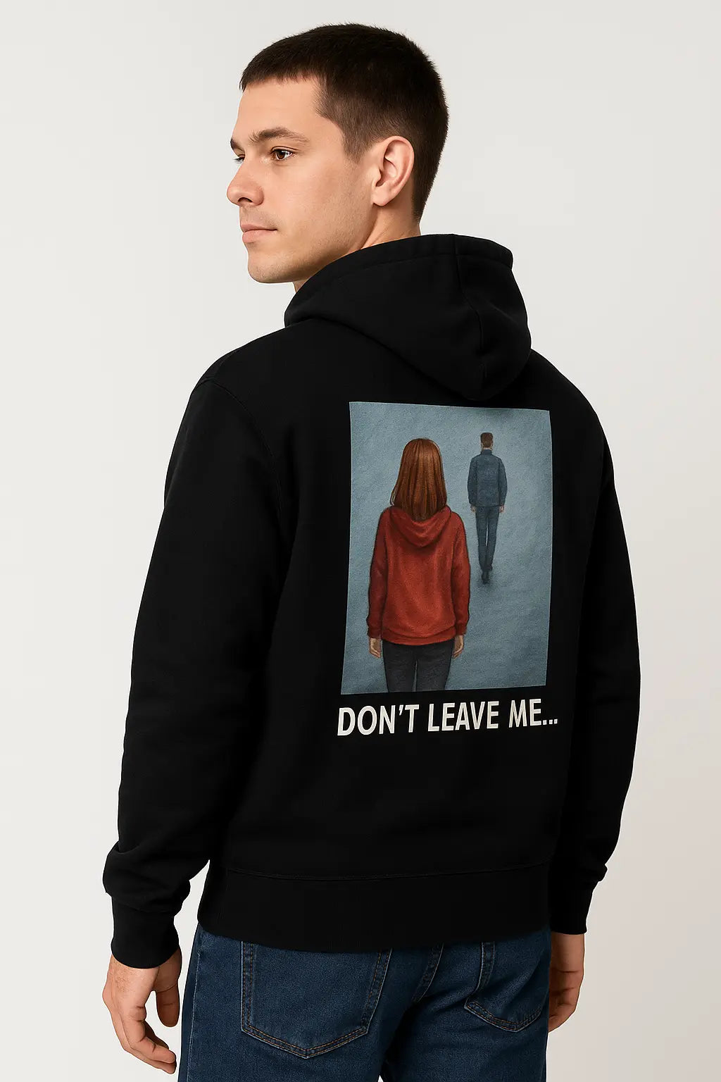 Men's Painted Hoodies "Don't Leave Me" www.mhmstyles.com