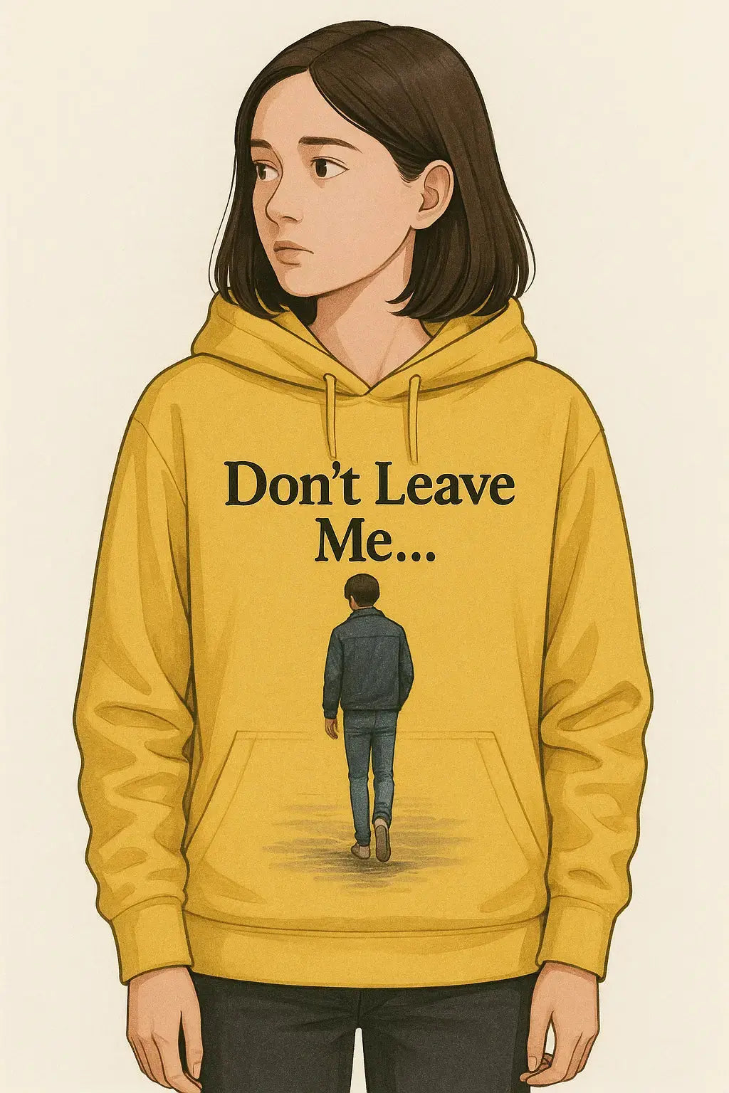 Men's and Women's Painted Hoodies "Don't Leave Me" www.mhmstyles.com