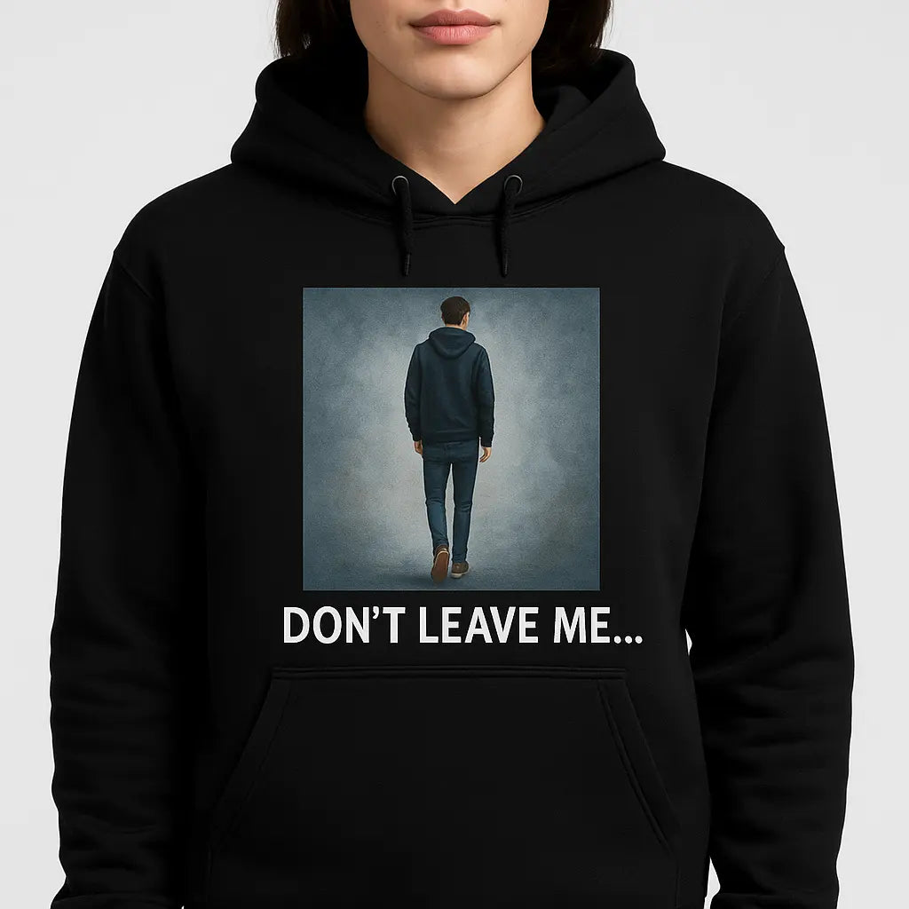 Men's and Women's Painted Hoodies "Don't Leave Me" www.mhmstyles.com