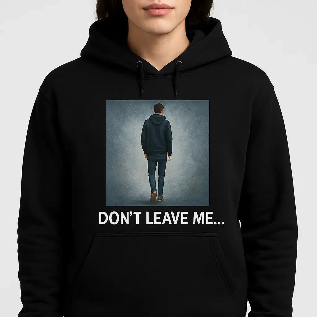 Men's and Women's Painted Hoodies "Don't Leave Me" www.mhmstyles.com