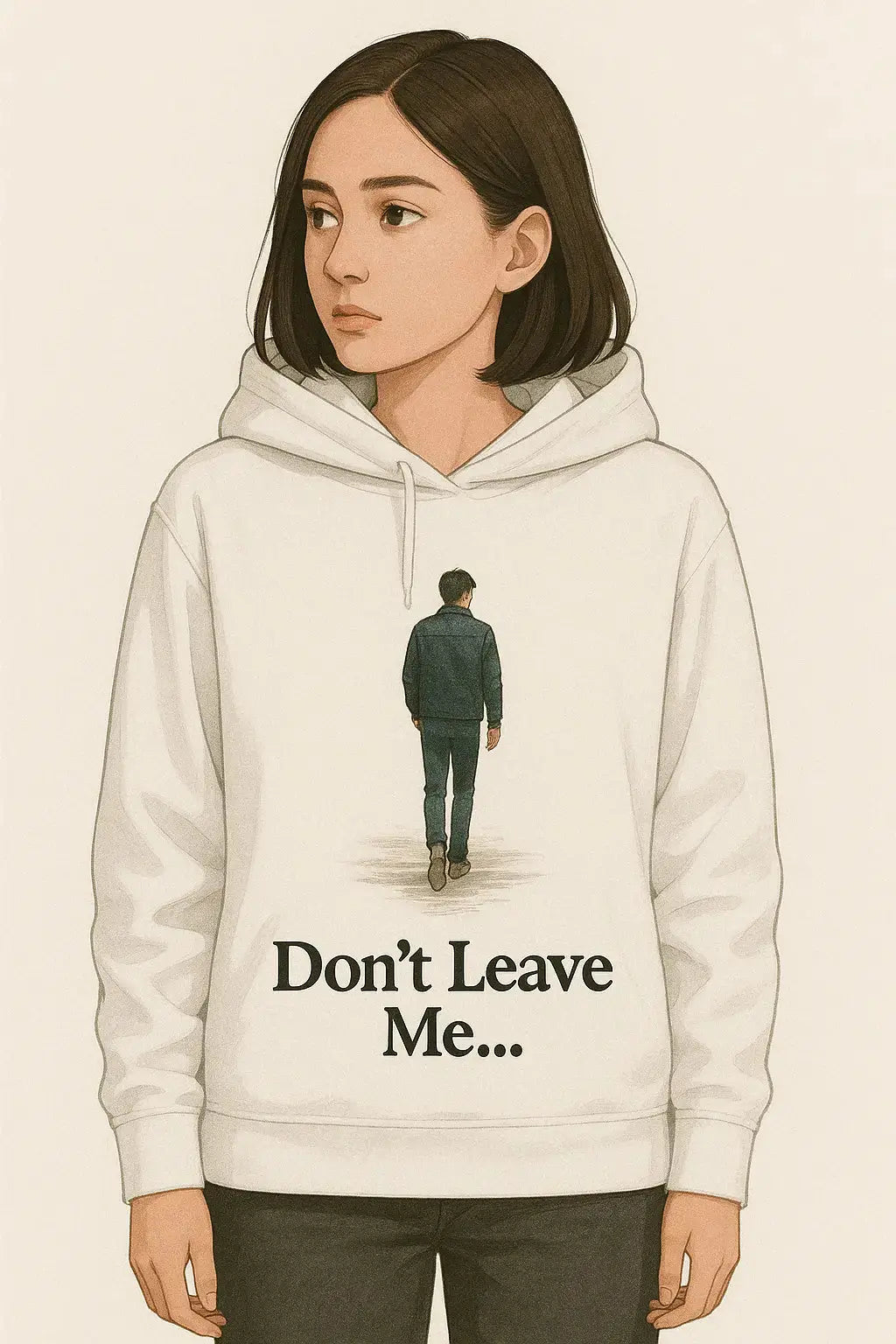 Men's and Women's Painted Hoodies "Don't Leave Me" www.mhmstyles.com