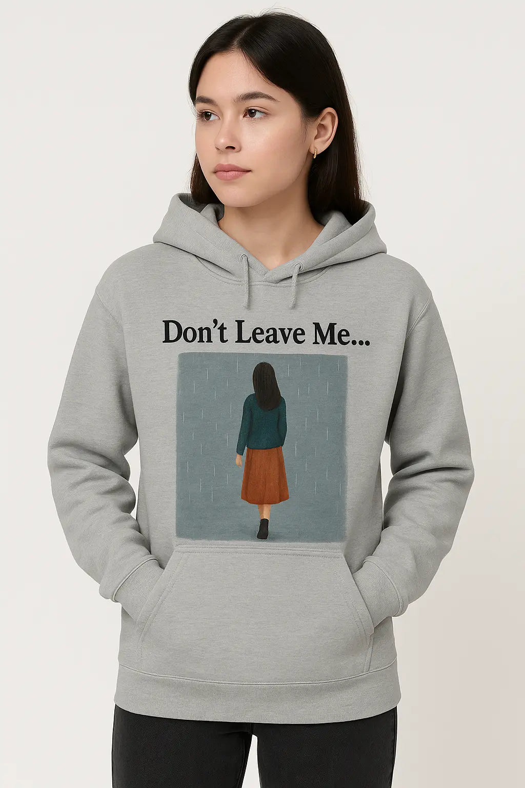 Men's and Women's Painted Hoodies "Don't Leave Me" www.mhmstyles.com