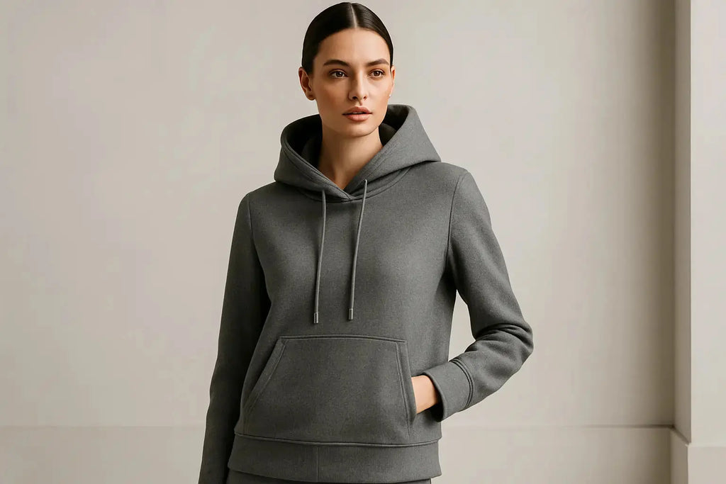 Please Make a model with gram elance color hoodie