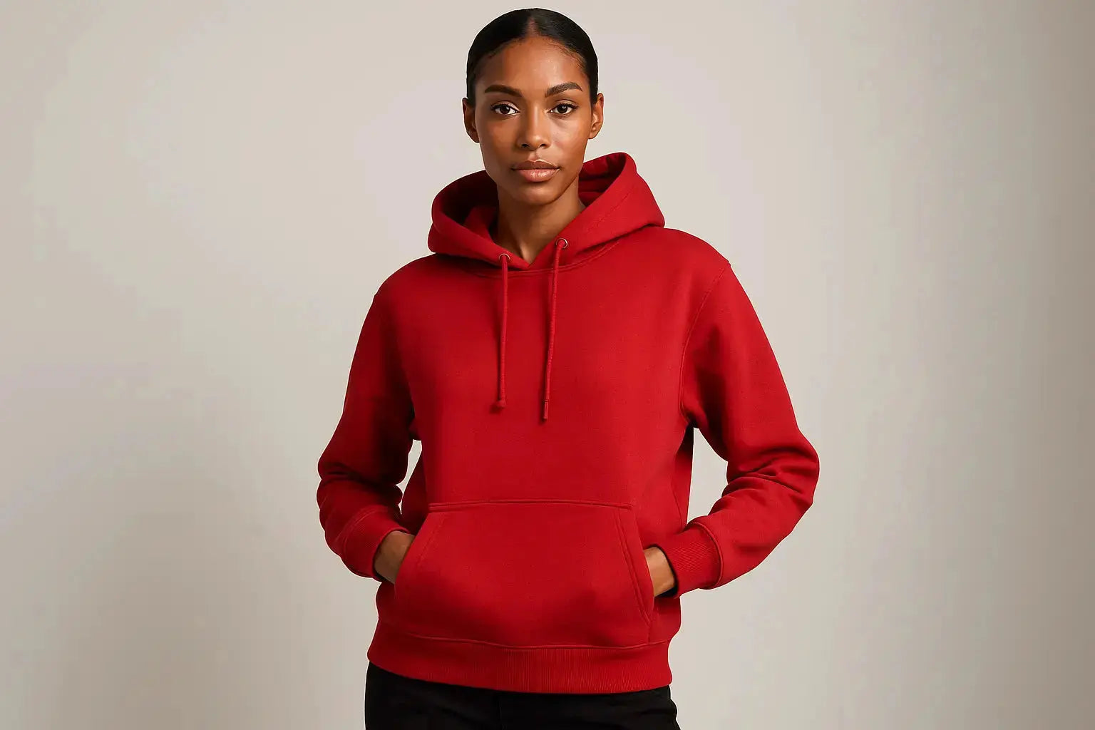 Please Make a model with red color hoodie