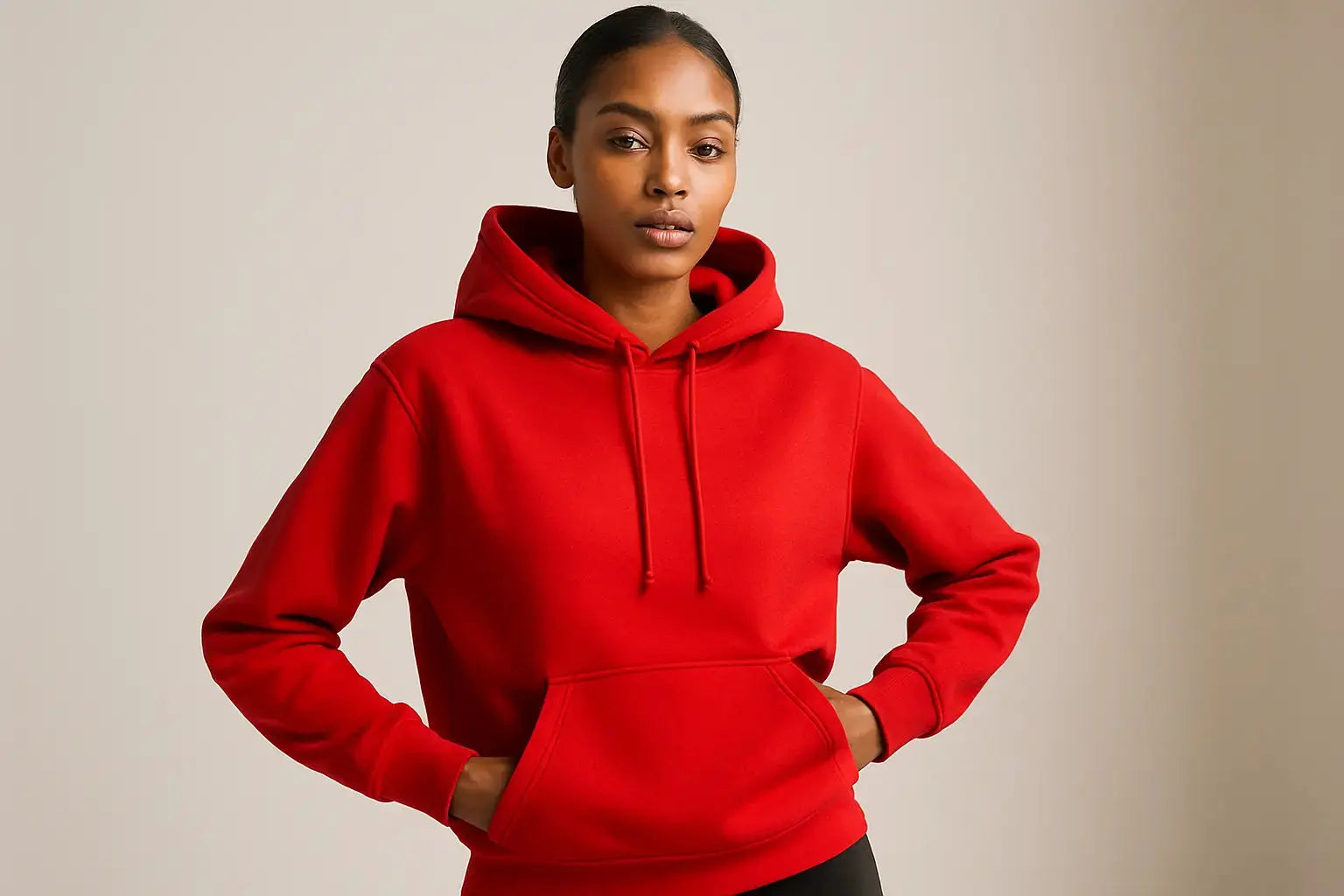 Please Make a model with red color hoodie