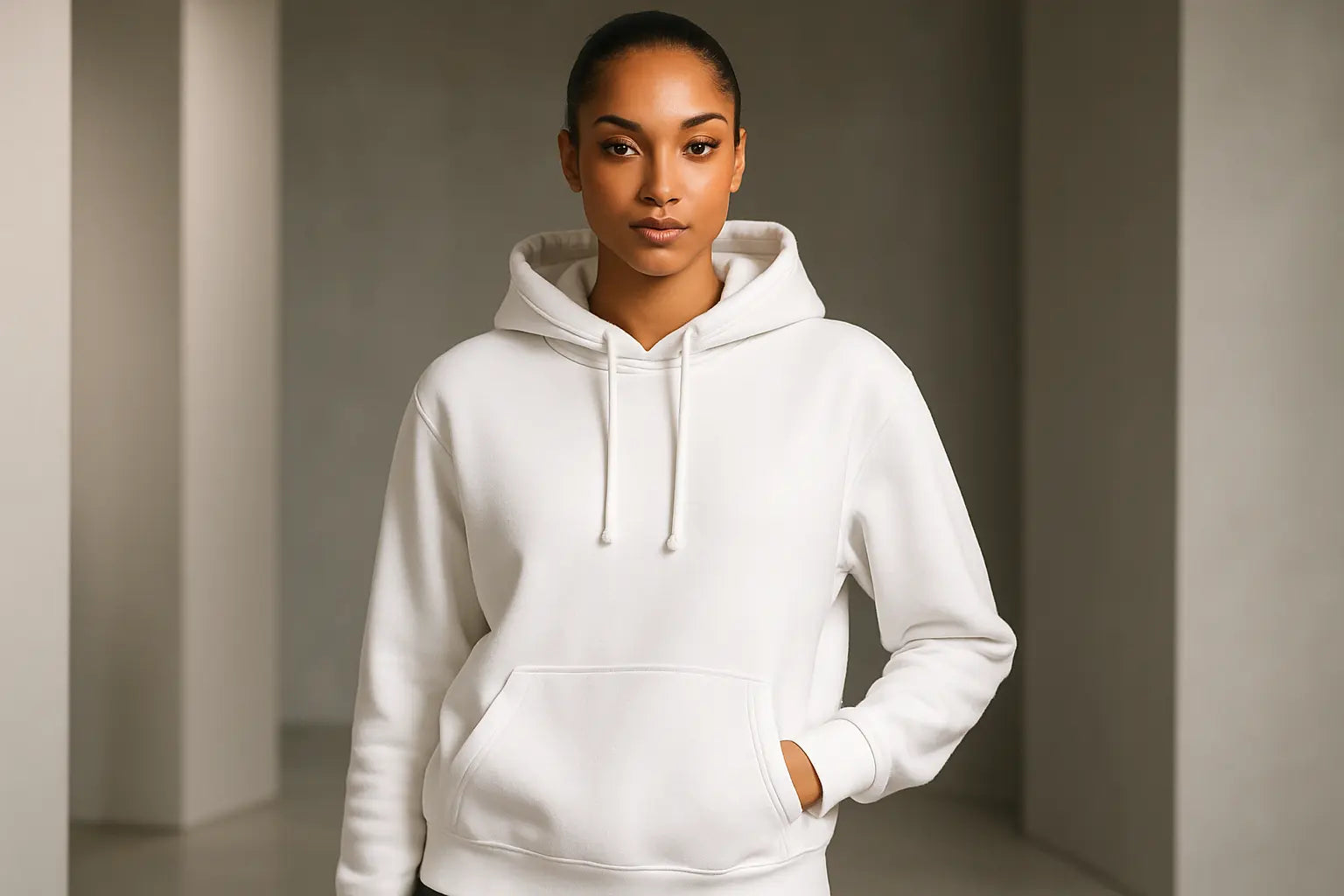 Please Make a Model with white Hoodie